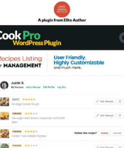 Cook Pro – Recipe Listing WordPress Plugin