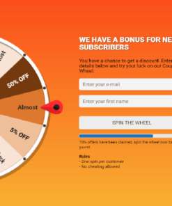Coupon Wheel For WooCommerce and WordPress