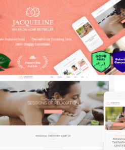Jacqueline | Spa & Massage Salon Beauty WordPress Theme + Elementor