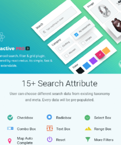Reactive Search Pro – Advanced WordPress Search Filter Map & Grid