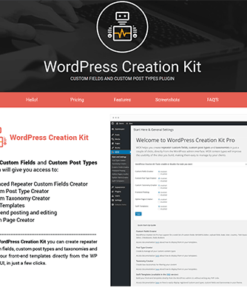 WordPress Creation Kit Pro – Custom Fields and Custom Post Types plugin