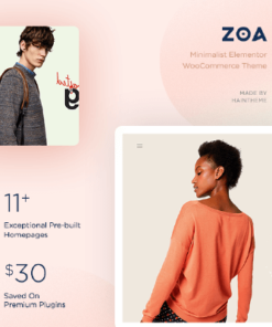 Zoa – Minimalist Elementor WooCommerce Theme