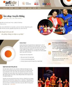 Giao Diện Website Giới Thiệu Artiste School