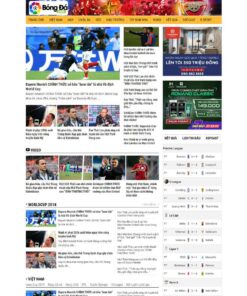 Giao Diện Website Tin Tức Thể Thao, Bóng Đá