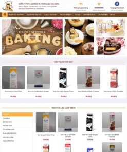 Giao Diện Website Bán Nguyên Liệu, Dung Cụ Làm Bánh 02