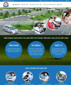Giao Diện Website Trung Tâm Đào Tạo Lái Xe