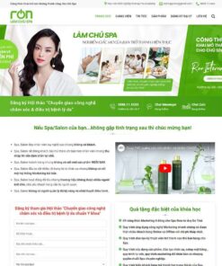 Giao Diện Website Đào Tạo Chủ Spa