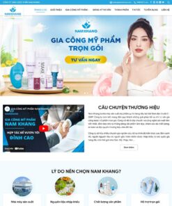 Giao Diện Website Gia Công Mỹ Phẩm