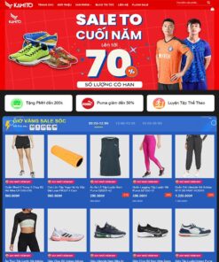 Giao Diện Website Bán Giày Dép, Đồ Thể Thao