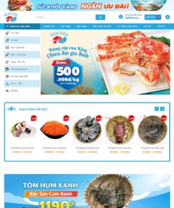 Giao Diện Website Bán Hải Sản 02