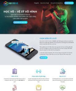 Giao Diện Website Landing Page Giới Thiệu Lớp Học Võ Thuật