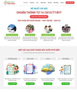 Giao Diện Website Landing Page Bán Giấy Khám Sức Khỏe