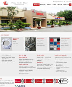 Giao Diện Website Công Ty Sản Xuất Linh Kiện