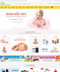 Giao Diện Website Bán Sản Phẩm Mẹ Và Bé