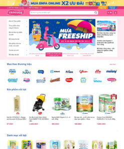 Giao Diện Website Bán Sản Phẩm Mẹ Và Bé 02