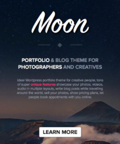 Moon – Photography Portfolio Theme for WordPress