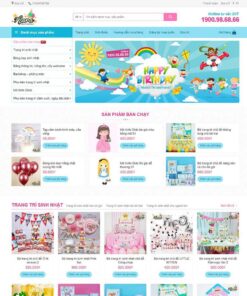 Giao Diện Website Bán Phụ Kiện Trang Trí Sinh Nhật
