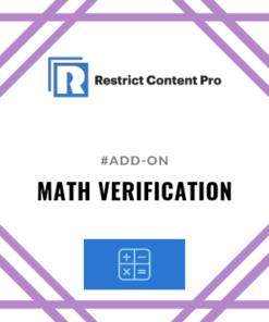 Restrict Content Pro Math Verification