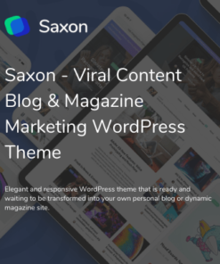 Saxon – Viral Content Blog & Magazine Marketing WordPress Theme