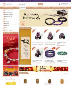 Giao Diện Website Shop Vòng Tay, Đá Phong Thủy