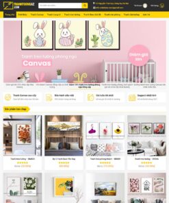Giao Diện Website Bán Tranh Tường, Canvas