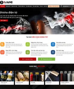 Giao Diện Website Bán Thuốc Lá Điện Tử, Shisha, Vape