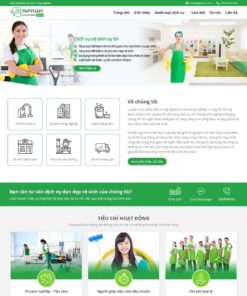 Giao Diện Website Dịch Vụ Vệ Sinh, Dọn Dẹp Nhà Cửa