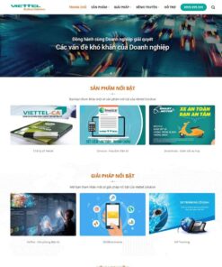 Giao Diện Website Giới Thiệu Công Ty Dịch Vụ Viễn Thông, Internet