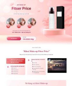 Giao Diện Website Landing Page Xịt Makeup